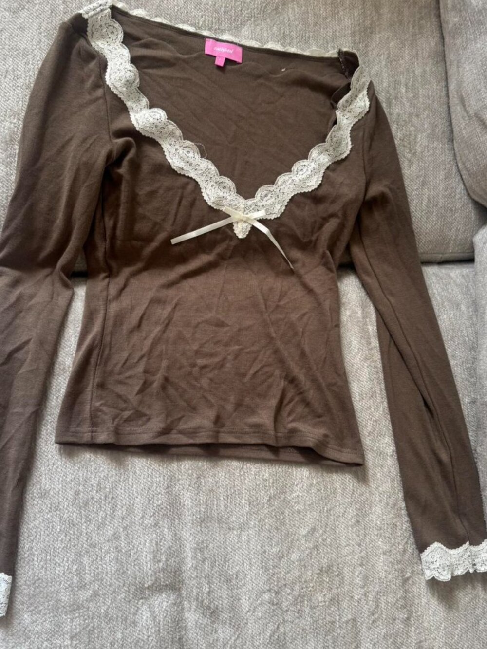 Edikted Women's Brown Shirt